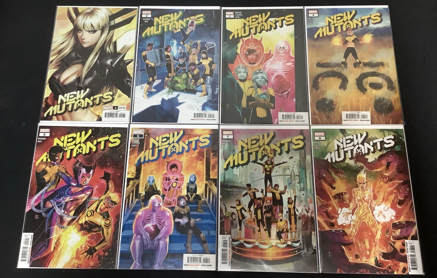 New Mutants #1-8 Comic Lot, Marvel, Artgerm Variant, Dawn Of X Tie-in, 2020
